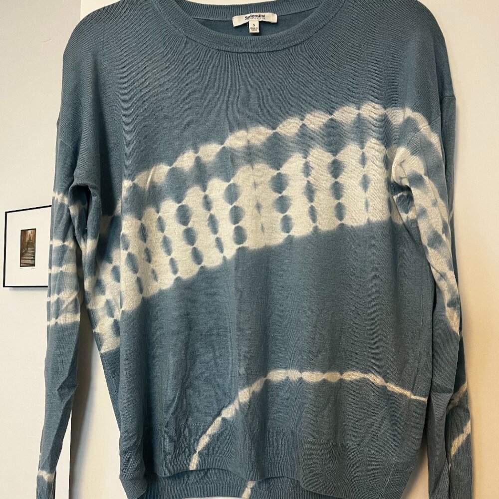 Lightweight Splendid Blue and White Spring Sweater